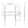 SUPORT de perete LOGILINK, pt 1 TV/monitor plat, diag. max 55 inch, fix, max 40 Kg, "BP0013"