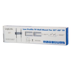 SUPORT de perete LOGILINK, pt 1 TV/monitor plat, diag. max 55 inch, fix, max 40 Kg, "BP0013"