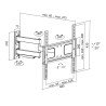 SUPORT de perete LOGILINK, pt 1 TV/monitor plat, diag. max 55 inch, inclinare, pivotare, orizontala, max 50 Kg, "BP0014"