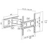 SUPORT de perete LOGILINK, pt 1 TV/monitor plat, diag. max 55 inch, inclinare, pivotare, orizontala, max 50 Kg, "BP0015"