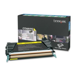 Toner Original Lexmark Yellow, C734A1YG, pentru C734|C736|X734|X736|X738, 6K, (timbru verde 1.2 lei) , "C734A1YG"