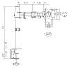 SUPORT de birou LOGILINK, pt 1 TV/monitor plat, diag. max 27 inch, rotatie, inclinare, pivotare, orizontala, verticala, totala, 