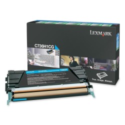 Toner Original Lexmark Cyan, C736H1CG, pentru C736|X736|X738, 1K, (timbru verde 1.2 lei) , "C736H1CG"
