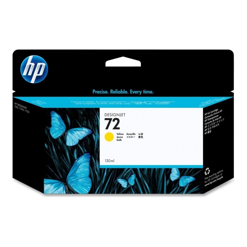 Cartus Cerneala Original HP Yellow, nr.72, pentru DesignJet T1100|1120|1200|1300|2300|T610|620|770|790, , (timbru verde 0.15 lei