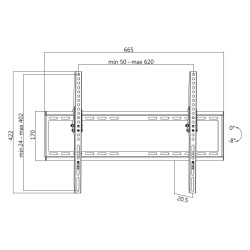 SUPORT de perete LOGILINK, pt 1 TV/monitor plat, diag. max 70 inch, inclinare, max 35 Kg, "BP0039"