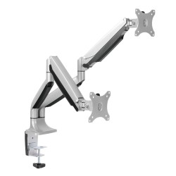 SUPORT de birou LOGILINK, pt 2 TV/monitor plat, curbat, diag. max 32 inch, rotatie, inclinare, pivotare, orizontala, verticala, 