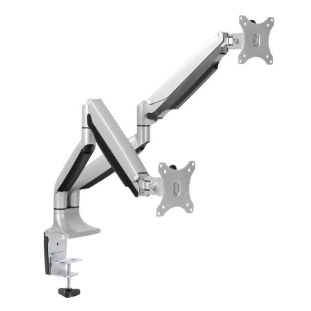 SUPORT de birou LOGILINK, pt 2 TV/monitor plat, curbat, diag. max 32 inch, rotatie, inclinare, pivotare, orizontala, verticala, 