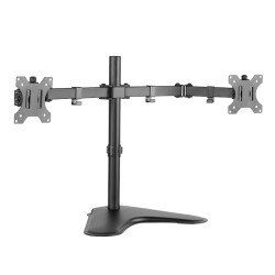 SUPORT de birou LOGILINK, pt 2 TV/monitor plat, curbat, diag. max 32 inch, rotatie, inclinare, pivotare, orizontala, verticala, 