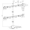 SUPORT de birou LOGILINK, pt 4 TV/monitor plat, diag. max 32 inch, rotatie, inclinare, pivotare, orizontala, verticala, totala, 