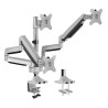 SUPORT de birou LOGILINK, pt 3 TV/monitor plat, curbat, diag. max 32 inch, rotatie, inclinare, pivotare, orizontala, verticala, 