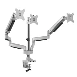SUPORT de birou LOGILINK, pt 3 TV/monitor plat, curbat, diag. max 32 inch, rotatie, inclinare, pivotare, orizontala, verticala, 