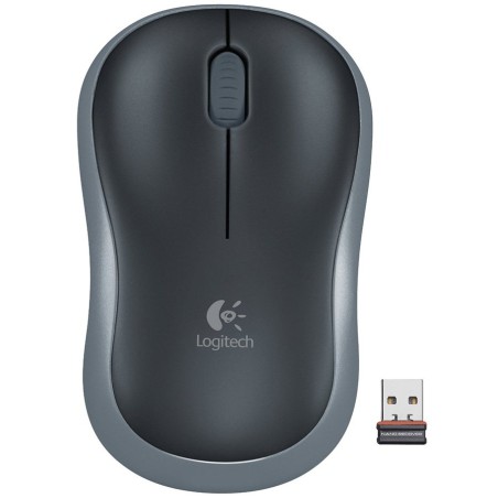 MOUSE LOGITECH, "M185", PC sau NB, wireless, 2.4GHz, optic, 1000 dpi, butoane/scroll 3/1, , negru,45008575  "910-002238" (timbru