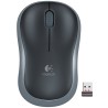 MOUSE LOGITECH, "M185", PC sau NB, wireless, 2.4GHz, optic, 1000 dpi, butoane/scroll 3/1, , negru,45008575  "910-002238" (timbru