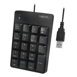 TASTATURA numerica  Logilink, USB, 19 taste, negru, "ID0184" (timbru verde 0.8 lei)