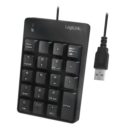 TASTATURA numerica  Logilink, USB, 19 taste, negru, "ID0184" (timbru verde 0.8 lei)