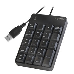 TASTATURA numerica  Logilink, USB, 19 taste, negru, "ID0184" (timbru verde 0.8 lei)