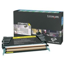 Toner Original Lexmark Yellow, C736H1YG, pentru C736|X736|X738, 1K, (timbru verde 1.2 lei) , "C736H1YG"