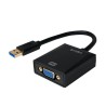 CABLU video LOGILINK, adaptor USB 3.0 (T) la VGA (M), 10cm, rezolutie maxima Full HD (1920 x 1080) la 60 Hz, negru, "UA0231" (ti