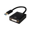 CABLU video LOGILINK, adaptor USB 3.0 (T) la DVI-I DL (M), 10cm, rezolutie maxima Full HD (1920 x 1080) la 60 Hz, negru, "UA0232