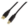 CABLU USB LOGILINK pt. imprimanta, USB 2.0 (T) la USB 2.0 Type-B (T), 10m, black, "UA0264" (timbru verde 0.08 lei)