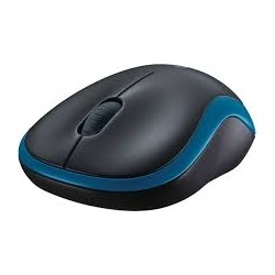 MOUSE LOGITECH, "M185", PC sau NB, wireless, 2.4GHz, optic, 1000 dpi, butoane/scroll 3/1 , albastru, 45507186 "910-002239" (timb