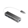 HUB extern LOGILINK, porturi USB: USB 3.0 x 3, conectare prin USB 3.2 Type C, cablu 0.1 m, alte porturi: SD, MicroSD, negru, "UA