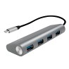 HUB extern LOGILINK, porturi USB: USB 3.0 x 4, conectare prin USB 3.2 Type C, cablu 0.1 m, argintiu, "UA0309" (timbru verde 0.8 