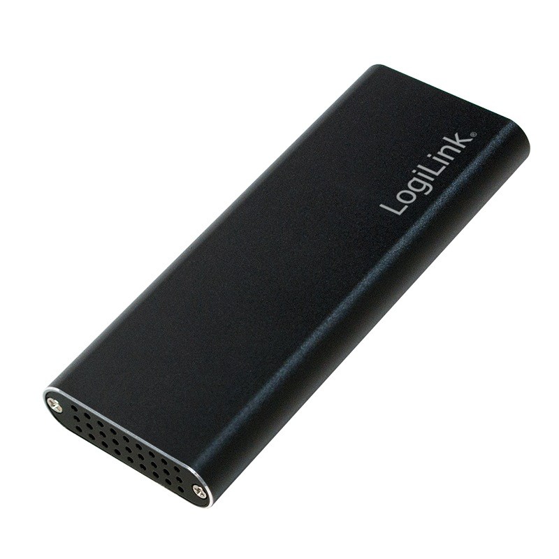 RACK extern LOGILINK, pt. SSD, M.2, M.2 S-ATA NGFF, interfata PC USB 3.2, aluminiu, negru, "UA0314" (timbru verde 0.8 lei)