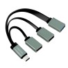 CABLU adaptor OTG LOGILINK, pt. smartphone, USB 3.0 Type-C (T) la USB 3.0 (M) + USB 2.0 (M) x 2, 10cm, asigura conectarea telef.