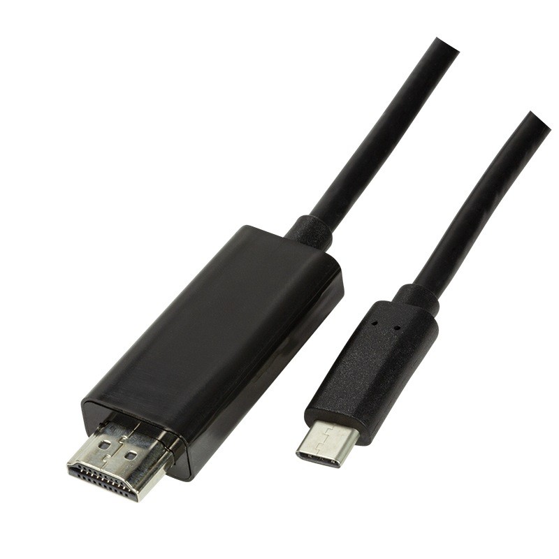CABLU video LOGILINK, adaptor USB 3.1 Type-C (T) la HDMI (T), 1.8m, rezolutie maxima 4K UHD (3840 x 2160) la 60 Hz, negru, "UA03