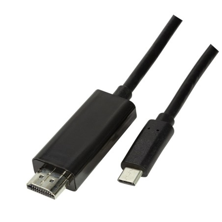 CABLU video LOGILINK, adaptor USB 3.1 Type-C (T) la HDMI (T), 1.8m, rezolutie maxima 4K UHD (3840 x 2160) la 60 Hz, negru, "UA03