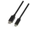 CABLU video LOGILINK, adaptor USB 3.1 Type-C (T) la DisplayPort (T), 1.8m, rezolutie maxima 4K UHD (3840 x 2160) la 60 Hz, negru