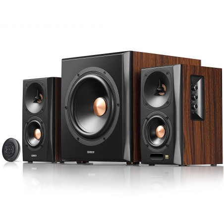 BOXE EDIFIER 2.1, RMS: 155W (2 x 10W, 2 x 30W, 1 x 75W), bluetooth, telecomanda wireless, woofer wireless, volum, bass, treble, 