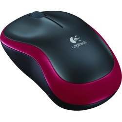 MOUSE LOGITECH, "M185", PC sau NB, wireless, 2.4GHz, optic, 1000 dpi, butoane/scroll 3/1, , rosu,45507187 "910-002240" (timbru v