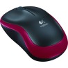 MOUSE LOGITECH, "M185", PC sau NB, wireless, 2.4GHz, optic, 1000 dpi, butoane/scroll 3/1, , rosu,45507187 "910-002240" (timbru v