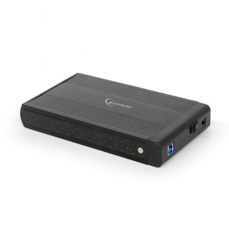 RACK extern GEMBIRD, extern pt. HDD, 3.5 inch, S-ATA, interfata PC USB 3.0, aluminiu, negru, "EE3-U3S-3" (timbru verde 0.8 lei)