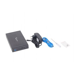 RACK extern GEMBIRD, extern pt. HDD, 3.5 inch, S-ATA, interfata PC USB 3.0, aluminiu, negru, "EE3-U3S-3" (timbru verde 0.8 lei)