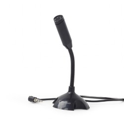 MICROFON GEMBIRD, suport tip "picior", conector Jack 3.5 mm, negru, "MIC-D-02" (timbru verde 0.03 lei)