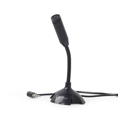 MICROFON GEMBIRD, suport tip "picior", conector Jack 3.5 mm, negru, "MIC-D-02" (timbru verde 0.03 lei)