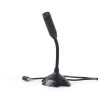 MICROFON GEMBIRD, suport tip "picior", conector Jack 3.5 mm, negru, "MIC-D-02" (timbru verde 0.03 lei)