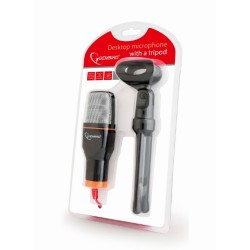 MICROFON GEMBIRD, suport tip trepied, conector Jack 3.5 mm, negru, "MIC-D-03" (timbru verde 0.03 lei)