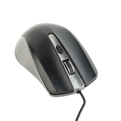 MOUSE GEMBIRD, PC sau NB, cu fir, USB, optic, 1200 dpi, butoane/scroll 4/1, , negru / gri, "MUS-4B-01-GB" (timbru verde 0.18 lei
