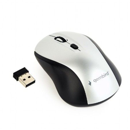 MOUSE GEMBIRD, PC sau NB, wireless, 2.4GHz, optic, 1600 dpi, butoane/scroll 4/1, , negru / gri, "MUSW-4B-02-BS" (timbru verde 0.