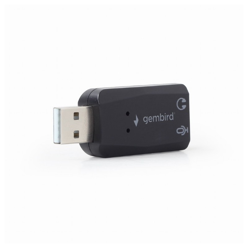 PLACA de SUNET GEMBIRD, extern, interfata USB 2.0, conectori 3.5 mm jack, "SC-USB2.0-01" (include timbru verde 0.18lei)