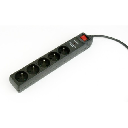 PRELUNGITOR GEMBIRD, French socket x 5, conectare prin Schuko (T), cablu 1.5 m, 16 A, protectie supratensiune, protectie copii, 