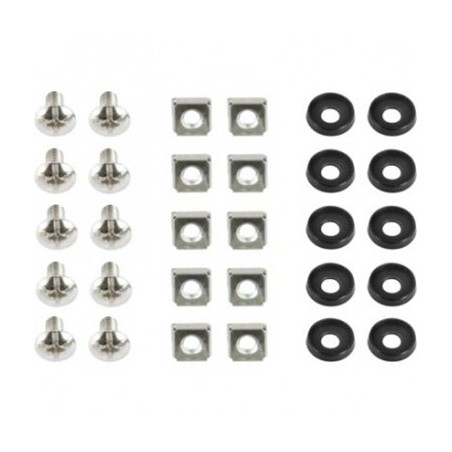 SET montare GEMBIRD pentru rack 19", 10 seturi, contine: 10 x M6 suruburi, 10 x M6 piulite, 10 x M6 saibe "19A-FSET-01"