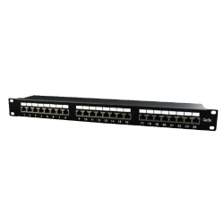 PATCH PANEL GEMBIRD 24 porturi, Cat5e, 1U pentru rack 19", black, "NPP-C524-002"