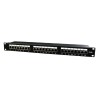 PATCH PANEL GEMBIRD 24 porturi, Cat5e, 1U pentru rack 19", black, "NPP-C524-002"