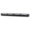 PATCH PANEL GEMBIRD 24 porturi, Cat5e, 1U pentru rack 19", suport posterior pt. gestionare cabluri, black, "NPP-C524CM-001"
