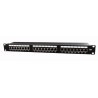 PATCH PANEL GEMBIRD 24 porturi, Cat6, 1U pentru rack 19", black, "NPP-C624-002"